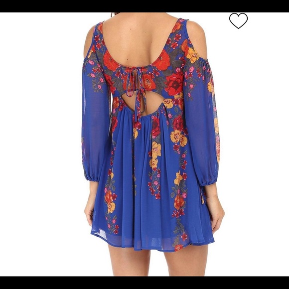 Free People | Penny Lover Mini Dress Cobalt Combo M - Picture 3 of 13